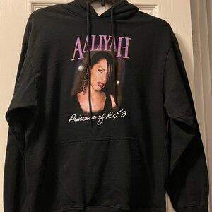 Aaliyah Black Graphic Hoodie